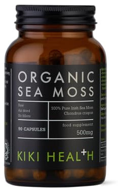 KIKI Health Organic Irish Sea Moss Capsules | Sustainably Sourced, Rich in Iodine for Thyroid Support, Optimal Nutrient Potency, Convenient Vegan Capsules | Promotes Holistic Wellness | 90 Vegicaps