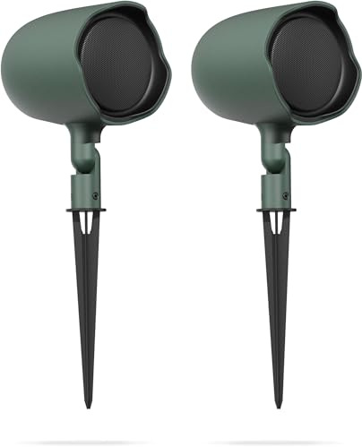 JBL Professional GSF3GN Waterproof, Ground-Stake Outdoor Landscape, Garden Speaker, 3 Coax, Green, 1 Pair of Speakers