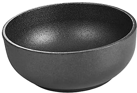 Cabilock Bol Bibimbap Coréen en Fonte Noir, Bol Multifonction de Service | Bords Lisses, Usage Maison ou Bar, Finition Élégante et Créative, Format Pratique Riz
