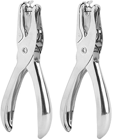 Einzellocher, 2 Stück Handlocher, Einzellocher aus Metall mit Weichem Griff für DIY-Basteletiketten, Kleidungstickets, Papierstanzer