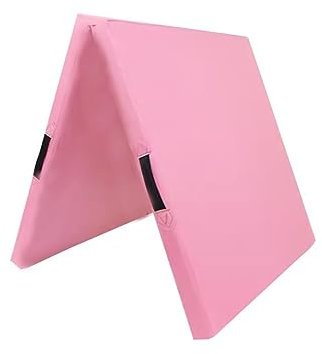 Falten Sie Zusammenklappbare Gymnastikmatte Für Gymnastik Gymnastik-Tumble-Trainingsmatte Mit Tragegriffen, Für Indoor/Outdoor-Trainingsmatte, Heim-Fitnessstudio, Yoga-Matte (Farbe : Pink1, Größe :