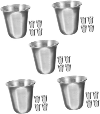 Cabilock 25 Pièces Calice En Acier Communions Tasse Pour Religieux Cocktails Tasse Communions Tasse Feu De Camp Tasses En Métal Communions Tasse Pour Église Religieuses Communions Tasses