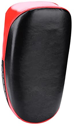 HAOHIZE Muay Thai Ellenbogenschoner, Ellenbogenschoner Muay Thai Muay Thai Boxen Kicking Curve Pad Hand Füße Zielschlagtraining (Schwarz Rot)
