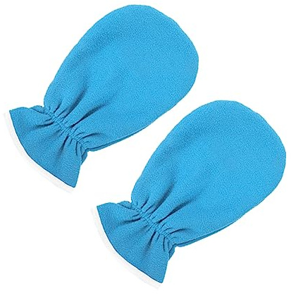 Mikinona Guantes Exfoliantes Cuidado Belleza Manos, Reutilizables y Lavables de Poliéster y Franela, Ideales para Spa Profesional o Cuidado Diario Personal
