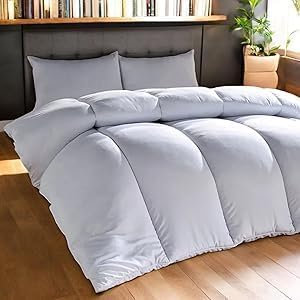 LSC 4.5 Tog Summer Duvet King Size Duvet Lightweight Hypoallergenic Cooler Quilt for Night Sweats Breathable Machine Washable Duvet Comforter 4.5TOG, KING