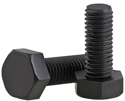 Cilky Metallschrauben 5/10/20/50 Stück Schwarz/Weiß Nylon Sechskantschraube Kunststoffisolierte Schraube M3 M4 M5 M6 M8 M10 M12(Black,M6x15 20pcs)