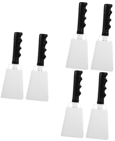Vaguelly 6stücke Kuhglocken Mit Griff Lärmende Handglocken Für Sportveranstaltungen Fußballspiele Partys Und Feiern Ergonomisches Design Für Einfachen Transport Und Lautstarke