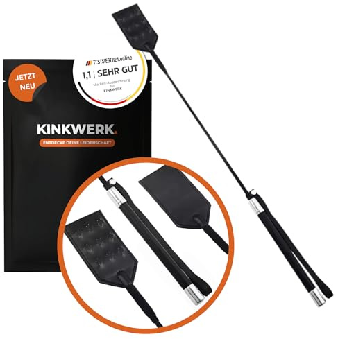 KINKWERK Spanking Reitergerte mit Spikes | Peitsche für BDSM & Fetisch | SM-Spielzeug | Präzise Kontrolle | Flexibel & Robust | Elegantes BDSM-Accessoire