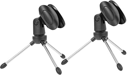 JEWEDECO Verstellbarer Tischmikrofonständer Mit Clip Stabiler Desktop Stativ Mikrofonhalter Für Konferenzen Und Live Übertragungen Rutschfestes Design 2 Stück