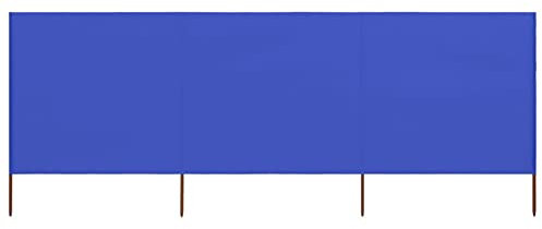 Xichuzi 3-teiliges Windschutzgewebe 400 x 80 cm Azurblau, Zaun Sichtschutz, Sichtschutz Garten, Windschutz, Gartensichtschutz, Bauzaun Sichtschutz, Terassen Sichtschutz