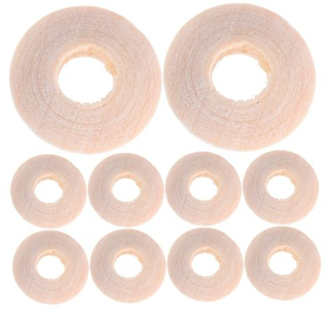 GARIOUANS 100 Pezzi Rondelle di Legno Naturale per Gioielli DIY Perline Disco Piatto per Collane Bracciali e Progetti Creativi di Decorazione