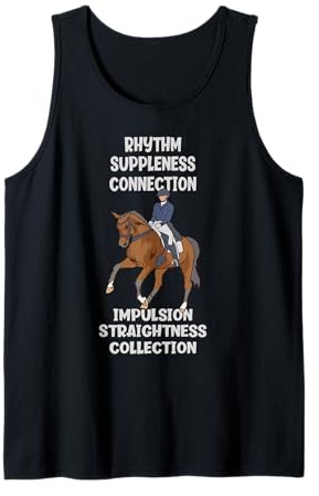 Rhythm Suppleness Connection Training Scale Funny Dressage Tank Top