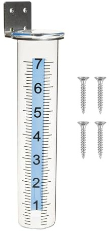 LZVMLNQI Pluviometro facile da installare, professionale, capacità 17,8 cm, per recinzione da cortile