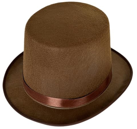 Suxdlan Cappello a Cilindro per Bambini 11x10, 2 Cappello da Mago in Feltro per Costumi di Travestimento, Ballo di fine Anno, Carnevale e Feste
