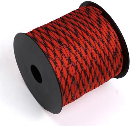 Paracord 7 Stränge 4 mm Paracord-Seil 550 Fallschirmschnur Camping Survival Zubehör Zelt Lanyard DIY Armband Weben(7C Red 02,31M)