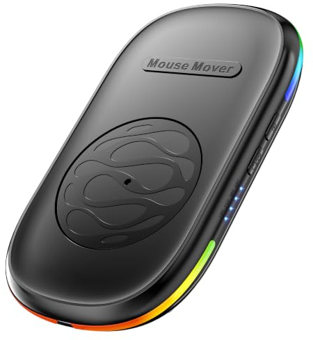 SWANPOW Mouse Mover Undetectable LED Mouse Jiggler | Adjustable Interval Timer Undetectable Breathing Light, Driver-Free Shaker Mouse Movement for Keeping Computer Laptop Active