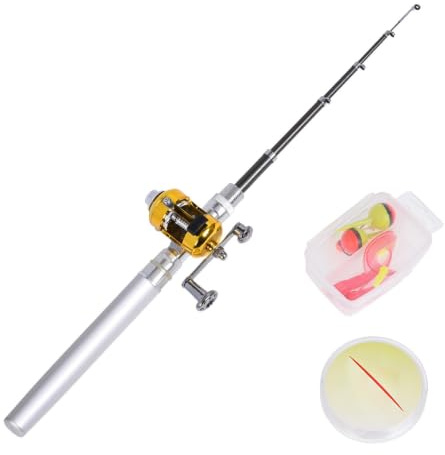 Pen Fishing Rod, Pen Rod Pocket fiskespö | Bärbar Liten stolpe för vandrare Vänner Familj Födelsedagar Semester Särskilda tillfällen Vandrare Vän Familj Födelsedag