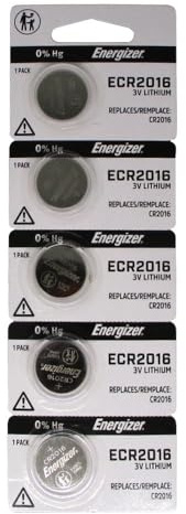 Energizer CR2016 Lithium Battery 3V, 5 Pack