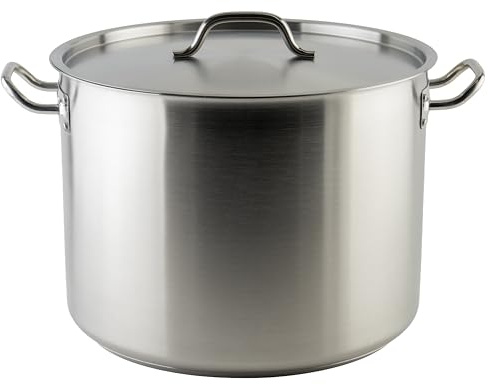 Winware SST-40 Stainless Steel 40 Quart Stock Pot with Cover