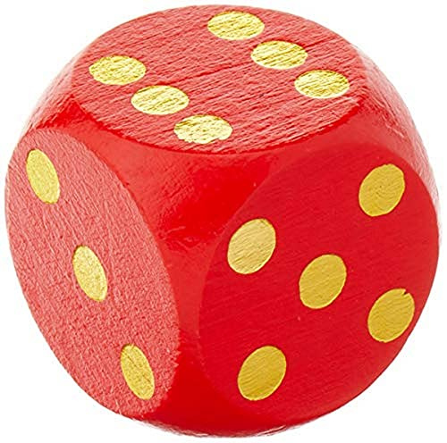 Tobar Extra Large Wooden Dice - 1 Colour Sent at Random