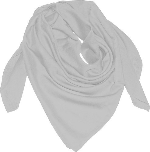 Harrys-Collection Damen Herren Baumwolltuch in vielen Farben 100 x 100 cm, Größen:Einheitsgröße, Farben:weiss