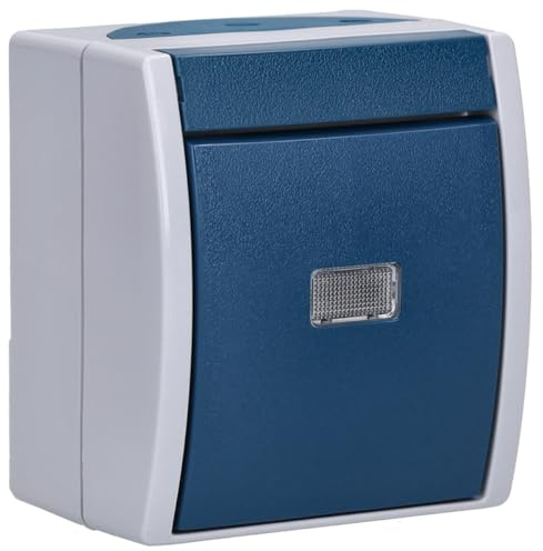 Busch-Jaeger 2601/6 WGL-53 Wippschalter Aus- und Wechselschaltung (Thermoplast) Grau ocean® (IP 44) 2CKA001085A1613