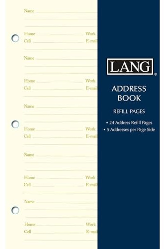 Lang, Address Book Refill Pages