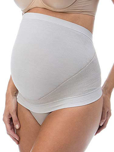 RelaxMaternity 5400 (Vit/Silver, M) Mammagördel, silverfiber, stöd för mage, graviditet