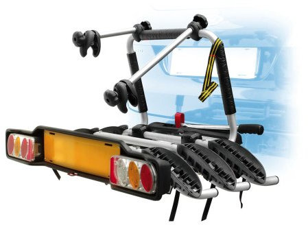 PERUZZO - PORTABICI POSTERIORE PER GANCIO MOD BOLOGNA - PER 2 BICI IN ALLUMINIO