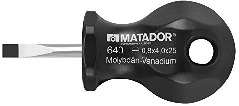 MATADOR court tournevis pour vis à fente 6,5 x 25 mm, 0640 1265