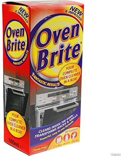 4 x horno Brite – 500 ml – incluye bolsa de botella y guantes – Completo limpiador de horno