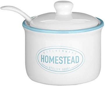 Homestead Sugar Pot With Lid And Spoon