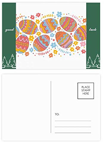 Oster-Religion-Festival, bunte Eier, Glücksbringer, Postkarten-Set, Karten, Postkarten, 20 Stück