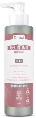 DRASANVI Gel intimo Femenino con Aloe Vera y Calendula | Higiene y Frescura Diaria | Calma, repara y protege | Con prebioticos| Higiene intima mujer | Jabon intimo BIO | 300 ml