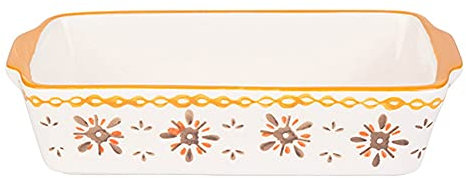 QINGGANGLING999 Baking Tray Baking Dish, Rectangular Casserole Dish Bakeware, Ceramic Casserole Dish 8inch Oven to Table, Lasagna Pan for Dinner & Banquet Baking (Color : A)