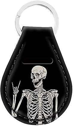 Jeiento Modische Schlüsselanhänger für Autoschlüssel, Wasserflaschen-Abzeichen, Telefon, Kamera, USB-Halter., totenkopf, S
