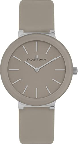 JACQUES LEMANS Damenuhr Monaco Lederarmband massiv Edelstahl 42-9