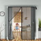 Mosquitera Puerta Magnética 165 x 220 cm Con imanes cierre automático,Anti insectos moscas y mosquitos Para puertas correderas/balcones/terraza sin Taladrar,Negro