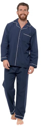 Strong Souls Pyjamas traditionnel 2 pièces pour homme Pjs, bleu marine, M