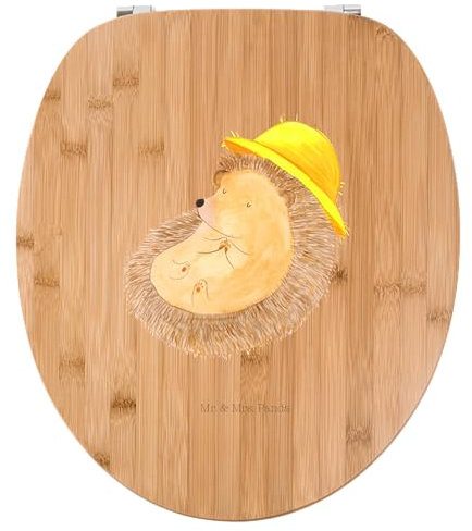 Mr. & Mrs. Panda Motiv WC Sitz Igel Beten - Geschenk, Leben, lustige Sprüche, Tiermotive, Klobrille, Toilette, Gute Laune, Tiere, WC-Sitz, Amen,