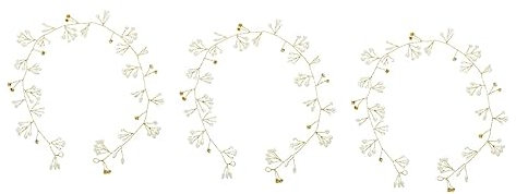 LALAFINA 3 Stücke Elegante Braut Stirnband Reben Hochzeit Haar Zubehör Für Bräute Kristall Detail
