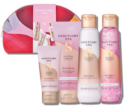 Sanctuary Spa Lily and Rose Collection Gift Set, Clear