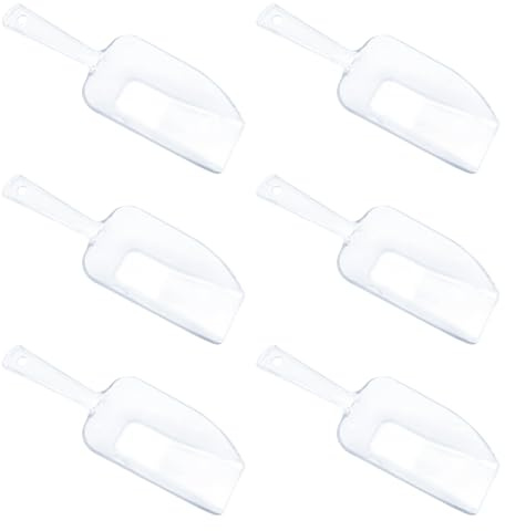 Lot de 12 Grandes pelles à Glace en Plastique Transparent pour Bar, Cuisine, Bonbons, crème glacée