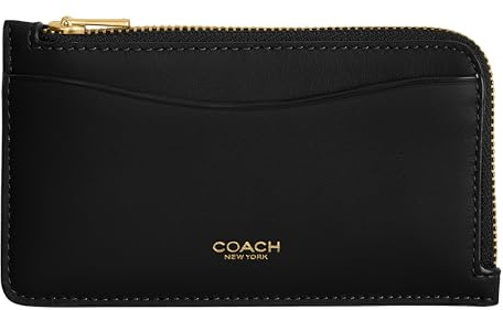 Coach Damen Reißverschluss Etui Reisezubehör Umschlag Kartenhalter, Schwarz, Einheitsgröße