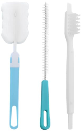 KEMUZ Reinigungsbürste für Thermomix,3er-Set Reinigungsbürste Kompatibel mit Thermomix TM31 TM5 TM6 TM21,Mixtopfbürste Messerbürste mit Tassenbürste Bürste Zubehör Werkzeug für Mixtopf/Mixtopfmesse
