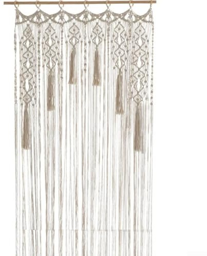 Gdfnmogo Cortina tejida bohemia para puerta, cuerda de algodón hecha a mano, tapiz decorativo, 85 x 200 cm, colgante de puerta bohemio, divisor de habitación para dormitorio, pared, telón de fondo de