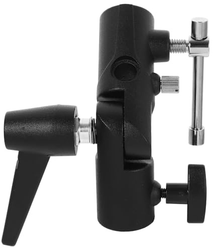 BESPORTBLE Soporte de Flash de Aluminio con Adaptador para Trípode y Paraguas Alta Durabilidad Compatible con Sombrillas y Bases de Luz para Fotografía Profesional