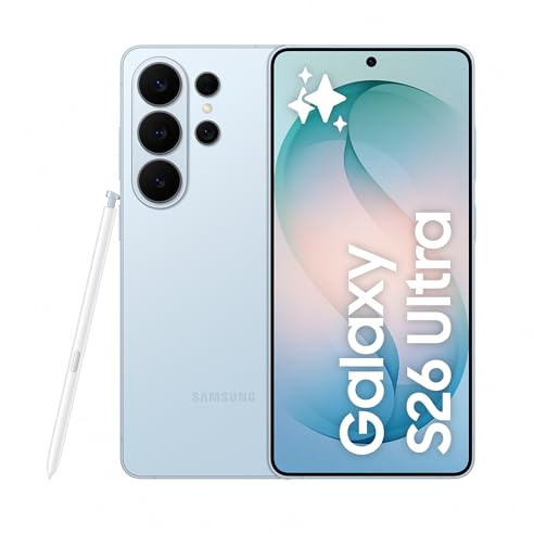 Samsung Galaxy S26 Ultra Smartphone, 512GB, Azul Cielo, 12GB RAM | Cámara 200MP, Batería 5000mAh, Galaxy AI, Garantía 4 Años Total, Versión Española