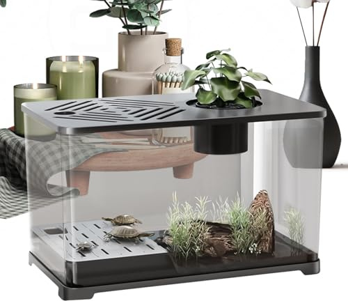 Acrylic - Large Fish Tank, Panoramic HD Bowl with View, Desktop Aquarium for Office, Modern Home Accessory, Premium Glass Container for Tabletop Display, Acrylic Vessel for Desk Decor