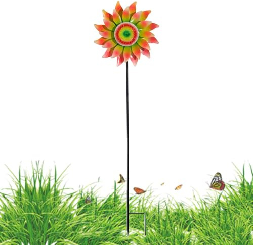 Girandole da Giardino - Fiori in Metallo con,Fiori in Metallo per Aiuole | per Giardino, Cortile, Terrazzo, Spiaggia